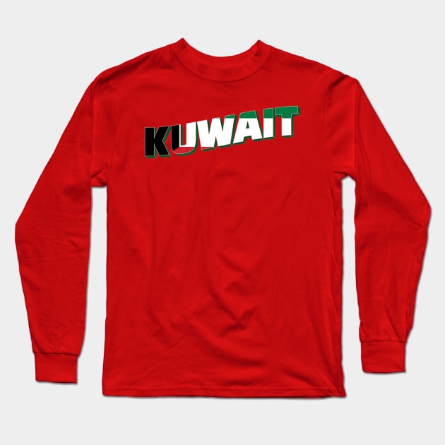 Kuwait Vintage style retro souvenir Long Sleeve T-Shirt by DesignerPropo